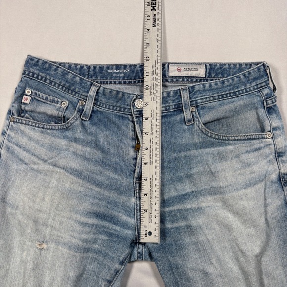 AG Adriano Goldschmied Jeans Mens 33R Light Blue The Matchbox Slim Straight 18Y - Picture 12 of 16